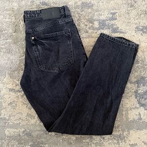 &Denim Boyfriend Low Waist Black Denim Jeans 8